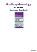 Gordis Epidemiology 6th Edition &ndash; Test Questions and Answers