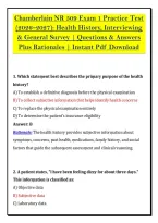 Chamberlain NR 509 Exam 1 Practice Test &NewLine;&lpar;2026&ndash;2027&rpar;&colon; Health History&comma; Interviewing &NewLine;& General Survey &vert; Questions & Answers &NewLine;Plus Rationales &vert; Instant Pdf Download 