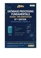 Instructor's Manual for Database Processing&colon; Fundamentals&comma; Design&comma; and Implementation&comma; 16th edition by David Kroenke&comma; David Auer&comma; Chapter 1-13 &vert; All Chapters
