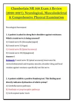 Chamberlain NR 509 Exam 3 Review &NewLine;&lpar;2026&ndash;2027&rpar;&colon; Neurological&comma; Musculoskeletal &NewLine;& Comprehensive Physical Examination