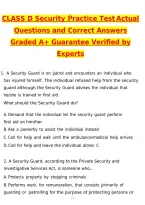 Class D Security License Exams BUNDLED Prep 2026&sol;2027 &vert; Security Guard Training Study Guide &vert; Class D License Test&comma; Practice Questions&comma; Security Officer Laws&comma; Use of Force&comma; Patrol Procedures&comma; Access Control&comma; Emergency Response & Answer Explanations &vert; INST