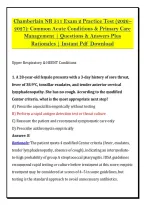 Chamberlain NR 511 Exam 2 Practice Test &lpar;2026&NewLine;2027&rpar;&colon; Common Acute Conditions & Primary Care &NewLine;Management &vert; Questions & Answers Plus &NewLine;Rationales &vert; Instant Pdf Download 