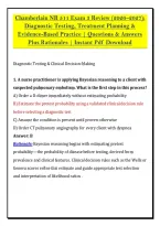 Chamberlain NR 511 Exam 3 Review &lpar;2026&ndash;2027&rpar;&colon; &NewLine;Diagnostic Testing&comma; Treatment Planning & &NewLine;Evidence-Based Practice &vert; Questions & Answers &NewLine;Plus Rationales &vert; Instant Pdf Download