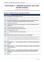 TLETA Week 2 &ndash; UPDATED Questions with 100&percnt;&NewLine;Verified Answers&NewLine;