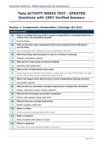 Tleta ACTIVITY WEEKS TEST &ndash; UPDATED&NewLine;Questions with 100&percnt; Verified Answers
