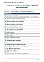 TLETA final &ndash; UPDATED Questions with 100&percnt;&NewLine;Verified Answers&NewLine;