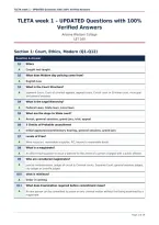TLETA week 1 &ndash; UPDATED Questions with 100&percnt;&NewLine;Verified Answers