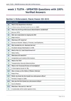 week 1 TLETA &ndash; UPDATED Questions with 100&percnt;&NewLine;Verified Answers