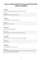 Uspa A License Updated Actual Questions With&NewLine;Correct Answers