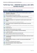 TLETA Post Test &ndash; UPDATED Questions with 100&percnt;&NewLine;Verified Answers