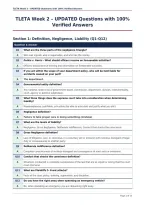 TLETA Week 2 &ndash; UPDATED Questions with 100&percnt;&NewLine;Verified Answers