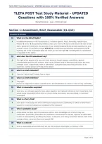 TLETA POST Test Study Material &ndash; UPDATED&NewLine;Questions with 100&percnt; Verified Answers