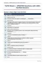 TLETA Week 1 &ndash; UPDATED Questions with 100&percnt;&NewLine;Verified Answers