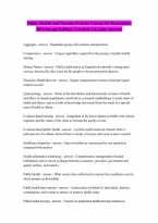 PublicCommunity Health and Nursing Practice Caring for Populations Savage 2026 Complete Questions and Verified Answers