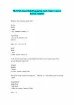 Nln Pax Exam Prep Math Questions And Answers Already Passed 100 Correct Answers Verified A Graded