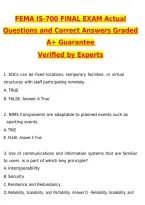 FEMA IS-700 Final Exam 2027 Actual Questions with 100&percnt; Correct Answers Complete &vert; Updated 2026 &sol; 2027 Verified by Experts