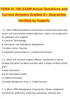 FEMA IS-700 Exam 2027 Actual Questions with 100&percnt; Correct Answers Complete &vert; Updated 2026 &sol; 2027 Verified by Experts