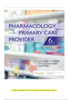 TEST BANK For Edmunds' Pharmacology for the Primary Care Provider&comma; 6th Edition by Constance G Visovsky & Cheryl H Zambroski & Rebecca M Lutz &vert; Verified Chapter's 1 - 73 &vert; Complete Newest Version