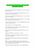 Sterile Processing Exams Questions and Answers with Solutions QUESTIONS AND ANSWERS RATED A LATEST UPDATE 2026