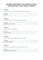 Walmart Food&sol;Safety Test Updated Actual&NewLine;Exam Questions And Correct Answers