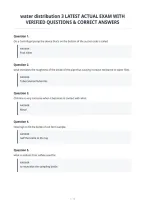 Water Distribution 3 Latest Actual Exam With&NewLine;Verified Questions & Correct Answers
