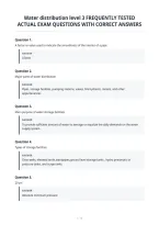 Water Distribution Level 3 Frequently Tested&NewLine;Actual Exam Questions With Correct Answers