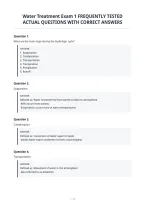 Water Treatment Exam 1 Frequently Tested&NewLine;Actual Questions With Correct Answers