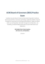 ACHE Board of Governors &lpar;BOG&rpar; Practice &NewLine;Exam&NewLine;Healthcare Executive Board of Governors Examination Preparation&colon; Healthcare &NewLine;Environment and Policy&comma; Governance and Strategy&comma; Leadership and Ethics&comma; Financial &NewLine;Management&comma; Human Resources and Organizational