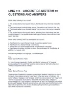 Ling 115 - Linguistics Midterm &num;2 Questions And Answers