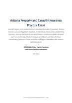 Arizona Property and Casualty Insurance &NewLine;Practice Exam&NewLine;Arizona Property and Casualty Producer Licensing Examination Preparation&colon; Arizona &NewLine;Insurance Law and Regulation&comma; Insurance Fundamentals&comma; Homeowners and Dwelling &NewLine;Insurance&comma; Commercial Property and