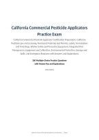 California Commercial Pesticide Applicators &NewLine;Practice Exam&NewLine;California Commercial Pesticide Applicator Certification Preparation&colon; California &NewLine;Pesticide Law and Licensing&comma; Restricted Materials and Permits&comma; Labels&comma; Formulations &NewLine;and Toxicology&comma; Worker Sa