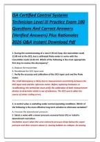 ISA Certified Control Systems Technician Level III Practice Exam 100 Questions And Correct Answers &lpar;Verified Answers&rpar; Plus Rationales 2026 Q&A Instant Download Pdf