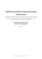California Psychiatric Technician Licensing &NewLine;Practice Exam&NewLine;Mental Health Law&comma; Therapeutic Communication&comma; Psychiatric Disorders&comma; Psychotropic &NewLine;Medications&comma; Substance Use&comma; Crisis Care&comma; Developmental Disabilities and Basic &NewLine;Nursing Care Review with Answe