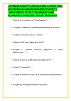 Advanced Pathophysiology&colon; Exam 1 Actual Exam &NewLine;Questions And Answers Updated 2026&sol;2027 &vert; &NewLine;100&percnt; Verified &vert; Detailed Rationales &ndash; Pass &NewLine;Guaranteed A&plus; Graded &vert; Instant Download 