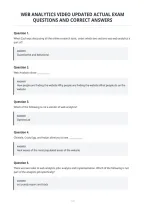 Web Analytics Video Updated Actual Exam&NewLine;Questions And Correct Answers