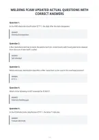 Welding Fcaw Updated Actual Questions With&NewLine;Correct Answers