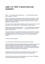 Ling 115 Test 2 Questions And Answers