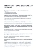 Ling 115 Unit 1 Exam Questions And Answers