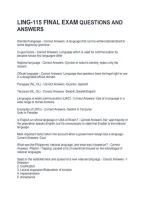 Ling-115 Final Exam Questions And Answers &lpar;Graded A&rpar;