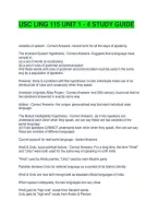 Usc Ling 115 Unit 1 - 4 Study Guide Questions And Answers 