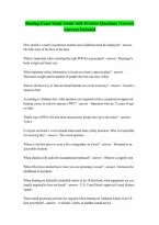 Boating Exam Questions and Answers Already Passed Exam with correct Answers
