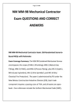 The New Mexico MM-98 Mechanical Contractor examination evaluates contractors on the administrative&comma; technical&comma; safety&comma; and regulatory requirements for installing&comma; repairing&comma; and maintaining mechanical systems throughout New Mexico&period; Under the New Mexico Co