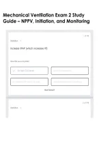 Mechanical Ventilation Exam 2 Study Guide &ndash; NPPV&comma; Initiation&comma; and Monitoring