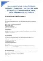 Nccer Electrical - Practice Exam 2026&sol;2027 &vert; Exam Prep &vert; 150 Verified Q&A &vert; Detailed Rationales &vert; Ngn-Aligned &vert; Pass Guaranteed &ndash; A&plus; Grade