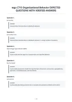 wgu C715 Organizational Behavior EXPECTED&NewLine;QUESTIONS WITH VERIFIED ANSWERS