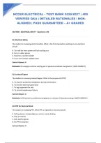 Nccer Electrical - Test Bank 2026&sol;2027 &vert; 400 Verified Q&A &vert; Detailed Rationales &vert; Ngn-Aligned &vert; Pass Guaranteed &ndash; A&plus; Graded