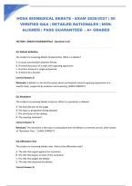Hosa Biomedical Debate - Exam 2026&sol;2027 &vert; 50 Verified Q&A &vert; Detailed Rationales &vert; Ngn-Aligned &vert; Pass Guaranteed &ndash; A&plus; Graded&NewLine;