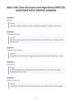 Wgu C949&comma; Data Structures And Algorithms Expected&NewLine;Questions With Verified Answers