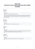 Wgu C952&NewLine;Updated Actual Exam Questions And Correct&NewLine;Answers