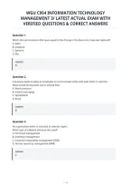Wgu C954 Information Technology&NewLine;Management 3&sol; Latest Actual Exam With&NewLine;Verified Questions & Correct Answers